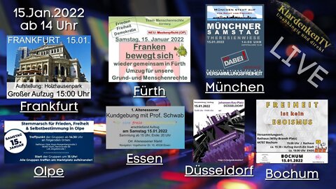 Konferenz aus Frankfurt, Fürth, München, Wien, Freiburg, Düsseldorf, Essen, Olpe, Bochum-15.01.2022