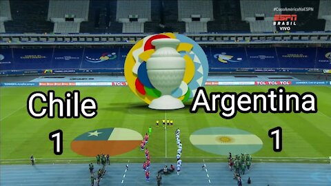 CHILE 1 X 1 ARGENTINA Best moments copa América