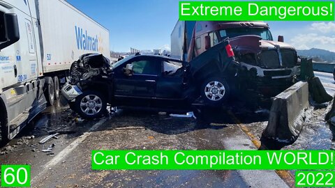 Car Crash Compilation WORLD 60- 2022 Extreme Dangerous!