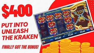 💥$400 Into Kraken Slot Machine And Finally Got A Bonus!💥