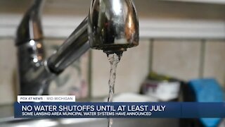 Some Lansing-area municipal water systems are holding off on water shutoffs until July