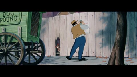 Lady And The Tramp(1955) - Tramp Frees His Friends From The Dog Catcher