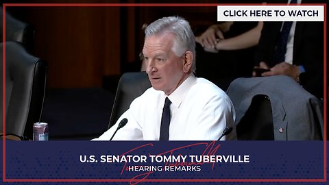Senator Tuberville Questions National Security at the Southern Border and Recruitment Crisis