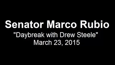 Rubio Discusses Israel, Cuba with Drew Steele