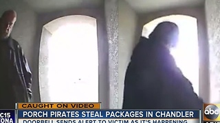 Pair caught on camera stealing packages from Chandler home