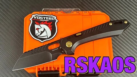 Vosteed RSKAOS titanium button lock / Inverted liner lock knife !