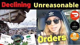 Uber Eats, DoorDash, And GrubHub Driver Ride Along | Declining Unreasonable Orders | Part 1