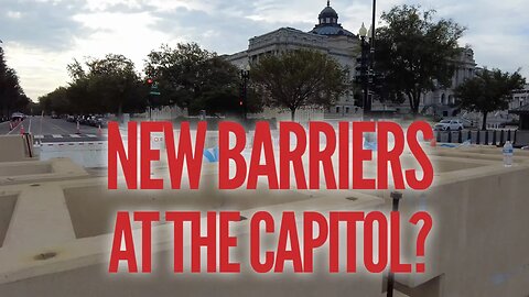 Why are concrete barriers up at the US Capitol today?