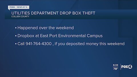 Charlotte County Utilities Department payment box theft