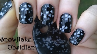 Snowflake Obsidian Nail Art