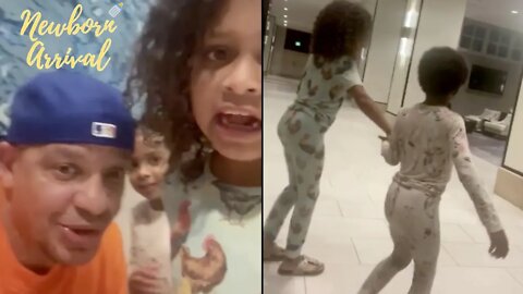 Peter Gunz Recites Bedtime Story For Daughters Cori & Bronx In Hotel Lobby! 😂