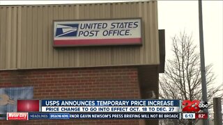 USPS temporary price hike