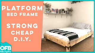 HOW TO MAKE YOUR OWN BED | Easy DIY minimalist platform bed frame | wood from Home Depot | Cheap Bed