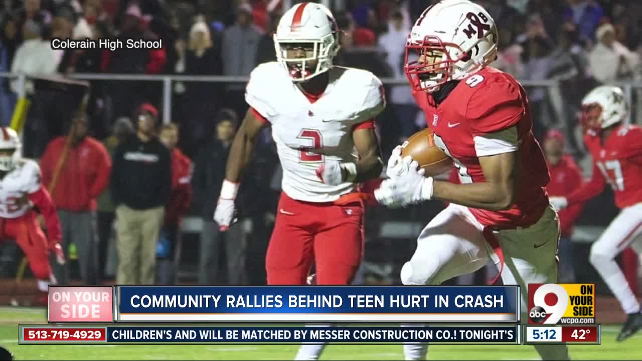 Community rallies behind teen hurt in crash