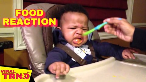 BABIES REACTING TO FOOD - VERY FUNNY MUST WATCH
