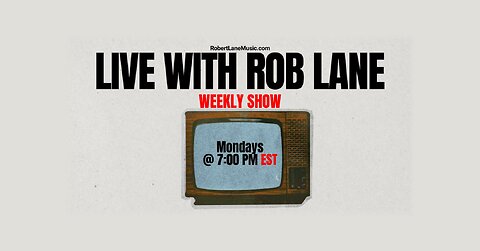 Live With Rob Lane TOMORROW NIGHT!