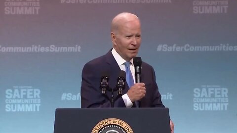 Biden concludes gun control address with "God save the Queen,"