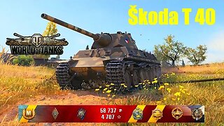 Škoda T 40, 4.1K Damage, 10 Kills, Pool's Medal, Malinovka - World of Tanks