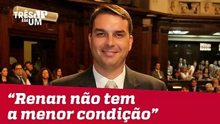 Flávio Bolsonaro sobre Renan Calheiros para presidente do Senado: 'Não tem a menor condição'