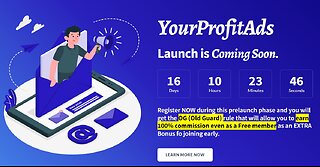 YOUR PROFIT ADS: A PRE-LAUNCH LIKE NO OTHER! 100% COMMISSIONS FOR FREE MEMBERS !