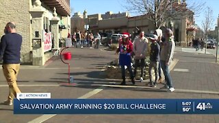 Salvation Army running $20 bill challenge