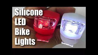 Red & White Silicone LED Bike Lights Review