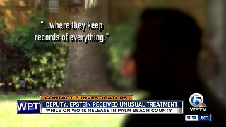 Exclusive: PBSO deputy who guarded Jeffrey Epstein on work release witnessed unusual treatment