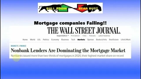 MORTGAGE LENDERS BEGIN TO FAIL, NO BANK BAILOUTS, HOUSING MARKET DECLINE DEEPENS