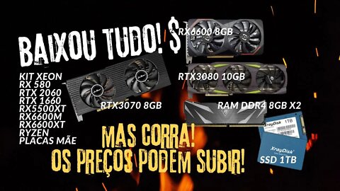 ALIEXPRESS 11.11 APROVEITE ANTES QUE ACABE! RTX3070, RX6600, RX580, SSD, XEON, RYZEN MEGA DESCONTOS!