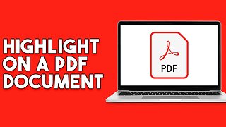 How To Highlight On A PDF Document