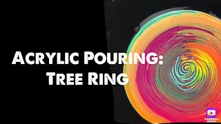 (3) FunkyTree Ring on Turntable -Acrylic Pouring