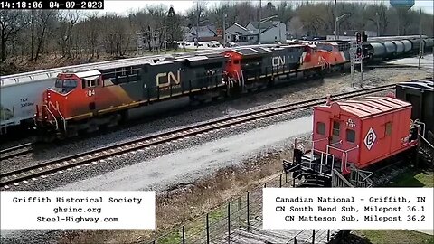 IC Units and more on WB Manifest and EB Manifest in Griffith, IN on April 9, 2023