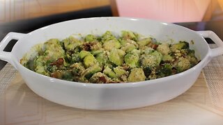 What's for Dinner? - Baked Brussels Sprouts with Bacon
