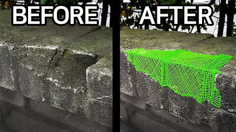 Repairing a wall with a 3D pen