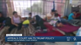Appeals court temporarily halts Trump policy