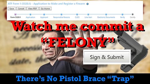 Watch Sean commit the Pistol Brace Trap (not really)