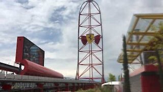 Are you brave enough to ride Red Force, a truly scary roller coaster?