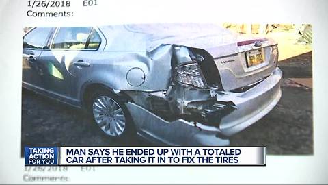 Metro Detroit man says Belle Tire totaled his car, left him out thousands