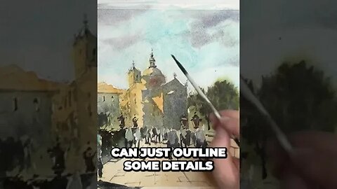 Painting Architectural Details: 1 Minute Watercolor Tips!
