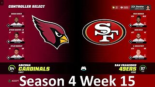 Madden Nfl 23 Cardinals Vs 49ers Simulation Franchise S4 W15