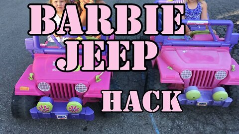 Barbie Jeep Hack - Using Dewalt 20volt Batteries -