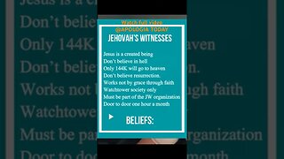 FALSE RELIGION | WHAT DO JEHOVAH’S WITNESSES REALLY BELIEVE #shorts