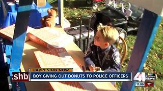 Kids give donuts, lemonade to police in Johnson County