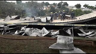 SOUTH AFRICA - Durban - COGTA fire (Videos) (5rr)