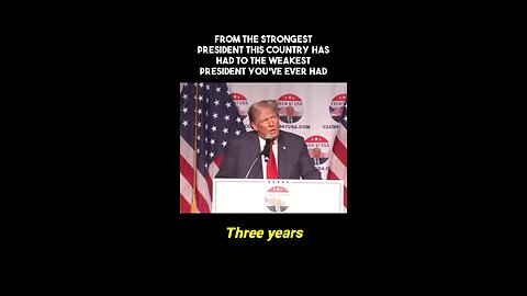 Donald trump's speech on the weakest president in America