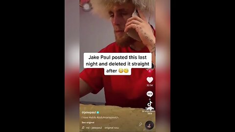 Jake Paul deleted this video trolling Khabib Nurmagomedov