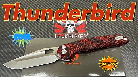 Vosteed Thunderbird button lock flipper knife !