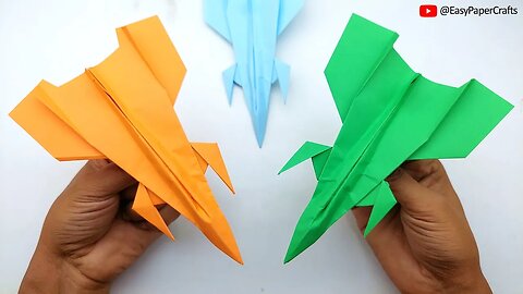 How to Make a Paper Plane | Origami Airplane Making | Easy Paper Crafts Step by Step