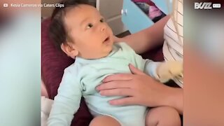 Ce bébé de 10 semaines surprend tout le monde en disant "Je t'aime"