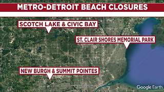 30 Michigan beaches closed due to high bacteria levels; 4 in metro Detroit